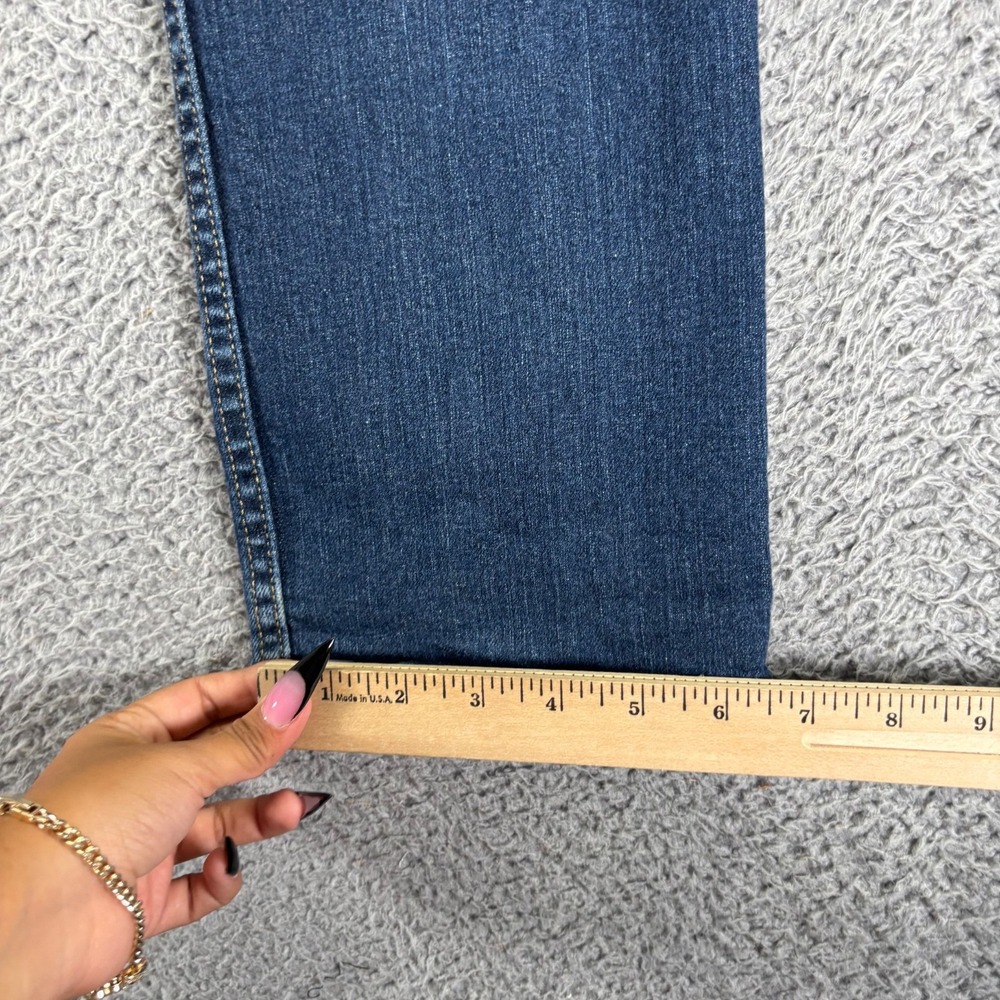 Levis 513 Jeans Mens 32x32 Blue Dark Wash Cotton Stretch Slim Fit Denim - Picture 9 of 10
